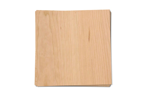 Cherry Wood Veneer, 12x12", Unfinished, 4 Pack