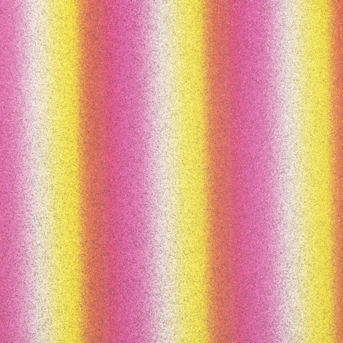 223/Peachy Rainbow GLITTER HTV, 12x12"