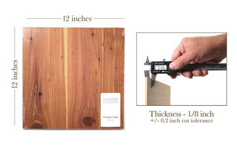 Natural Ply - Cedar, Aromatic, 1/8", 12x12", Finished