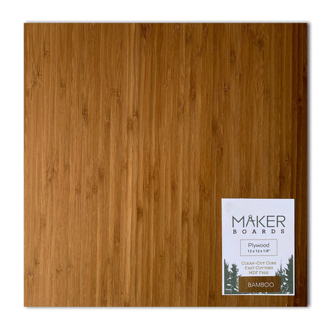 Natural Ply - Bamboo, 1/8", 12x12", Finished