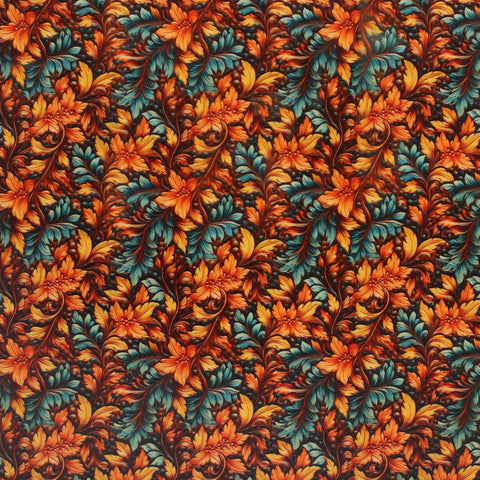 Blue Leaves Basswood Patterns, 12x12", 1/16", Laser Ready
