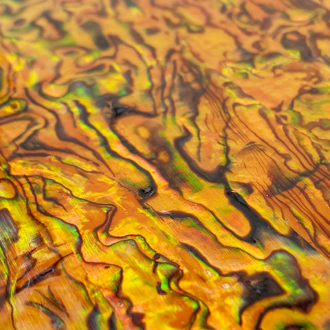 Orange Abalone Shell Inlay