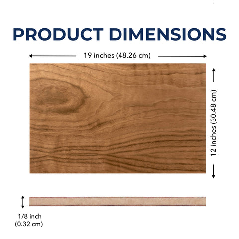 Finished Walnut 1/8 Double Sided, 6 Sheets