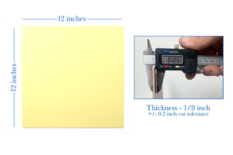 Maker Boards Colors - Light Yellow, 12x12", 1/16" or 1/8"