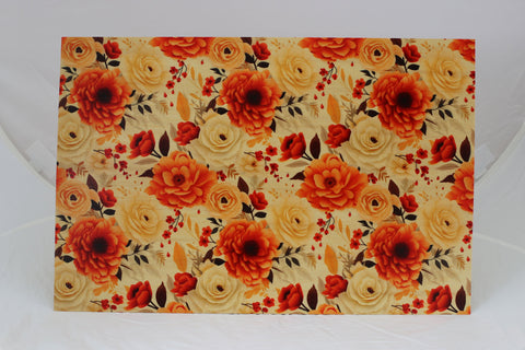 Rustic Floral Basswood Patterns, 12x12", 1/16", Laser Ready