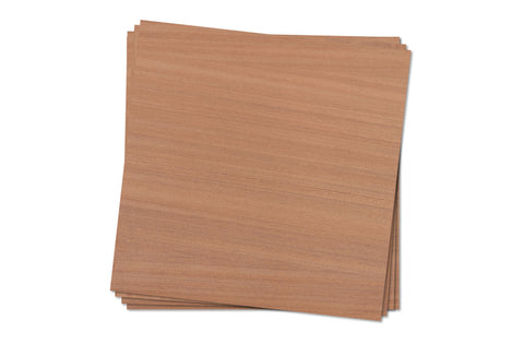 Sapele, 1/8th inch, MDF Core, 4 Pack, 12x12"