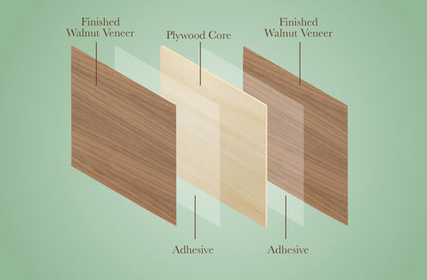 Natural Ply - Walnut, 1/8", 12x12", Finished