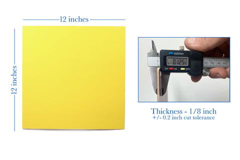 Maker Boards Colors - Yellow, 12x12", 1/16" or 1/8"